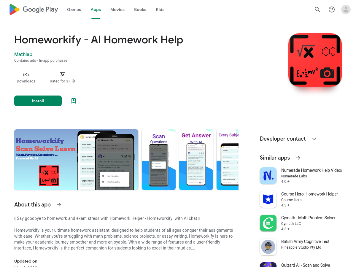 homework ai website